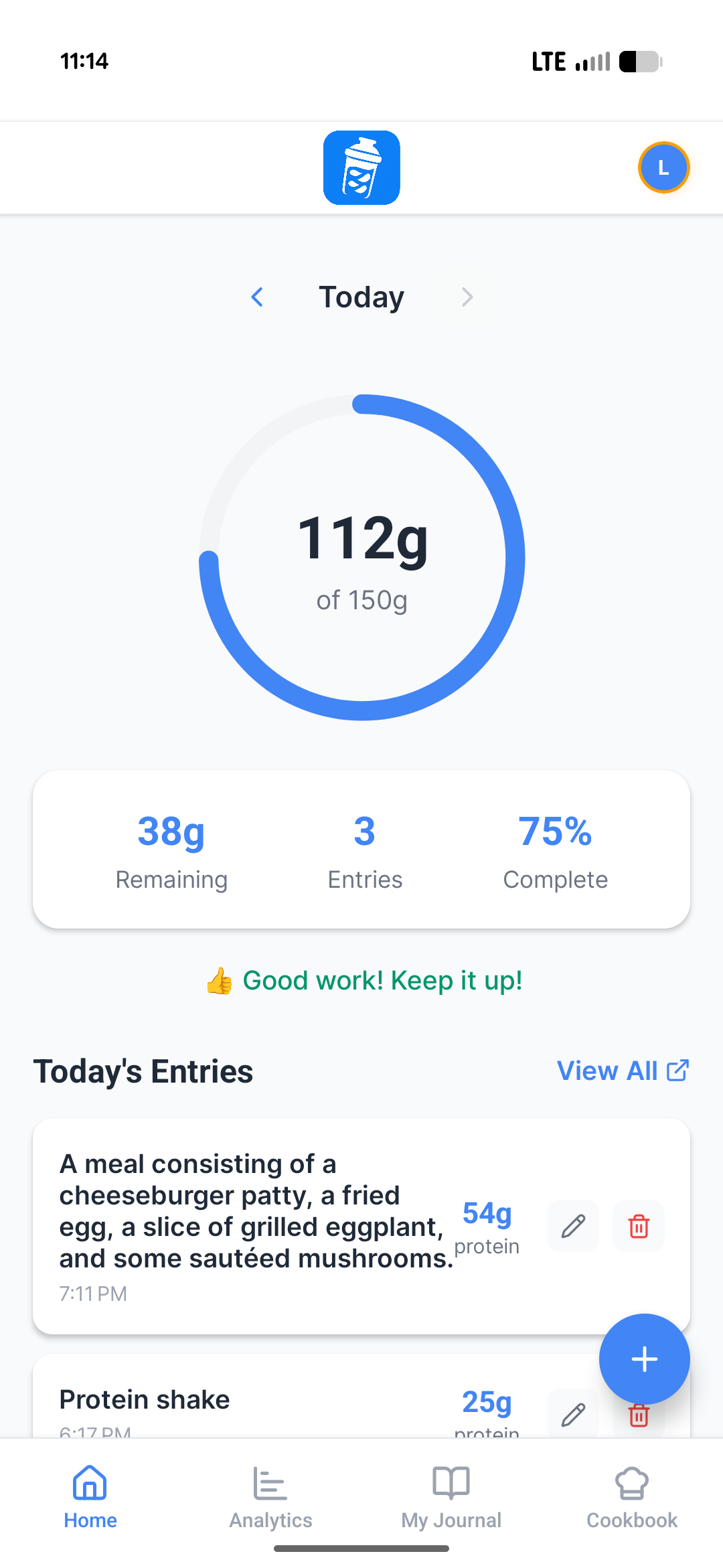 Proteinly Tracking protein is now simpler than ever.